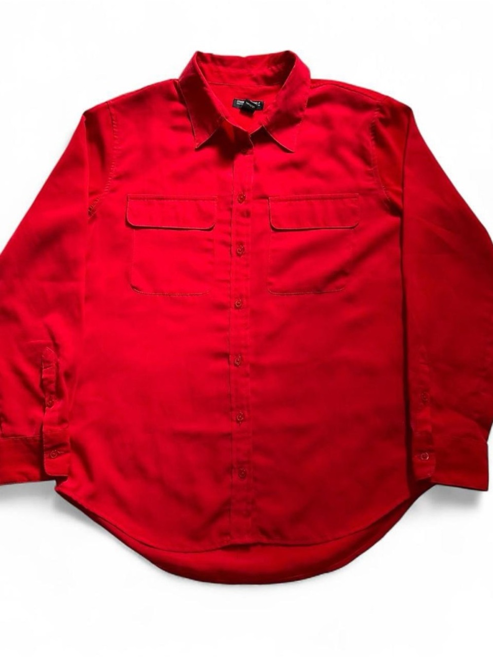 Women’s Central Park West Classic Red Button-Up Shirt medium